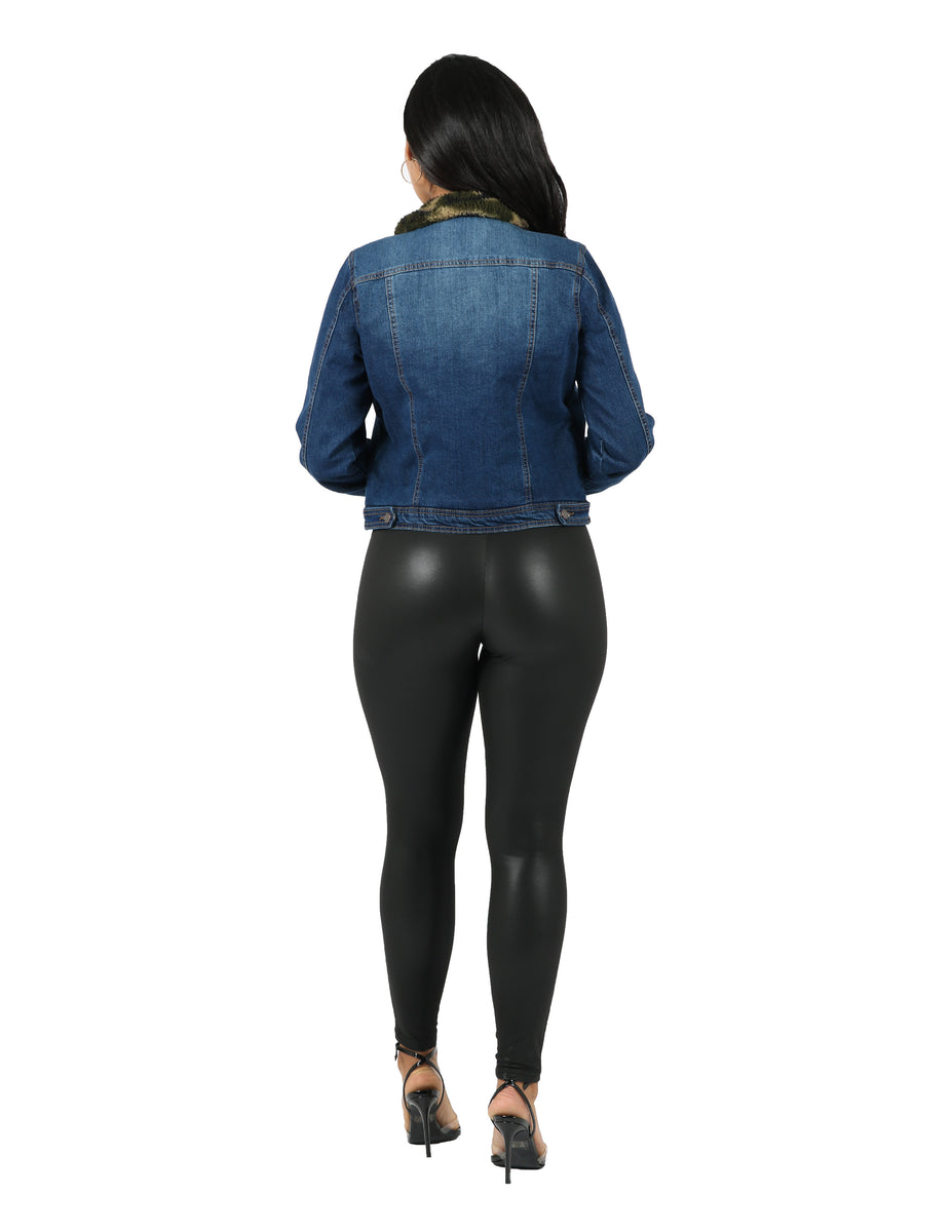 Sherpa Lined Denim Jacket Womens Denim Jackets Shop BBJ