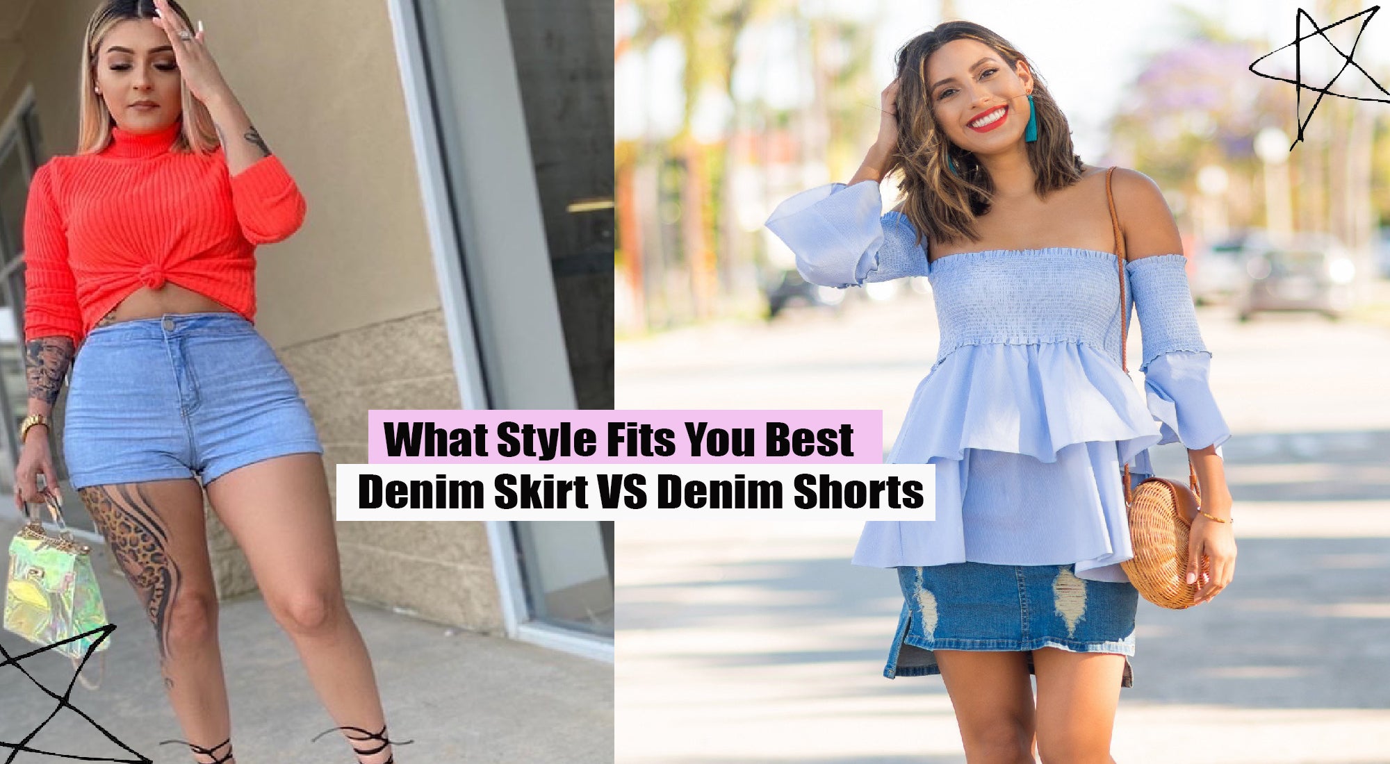What Style Fits You Best | Denim Skirt VS Denim Shorts
