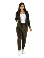 Load image into Gallery viewer, She&#39;s Verified Zip Hoodie Jacket and Jogger Velour Active Set
