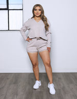 Load image into Gallery viewer, Active Set Waffle Fabric Pull Over Hoodie and Short
