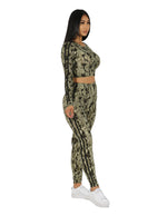 Load image into Gallery viewer, Slayer Two Piece Snake Print Leggings Set

