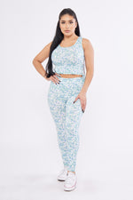 Load image into Gallery viewer, Ditsy Floral Printed Knit 2 PC Lounge Set
