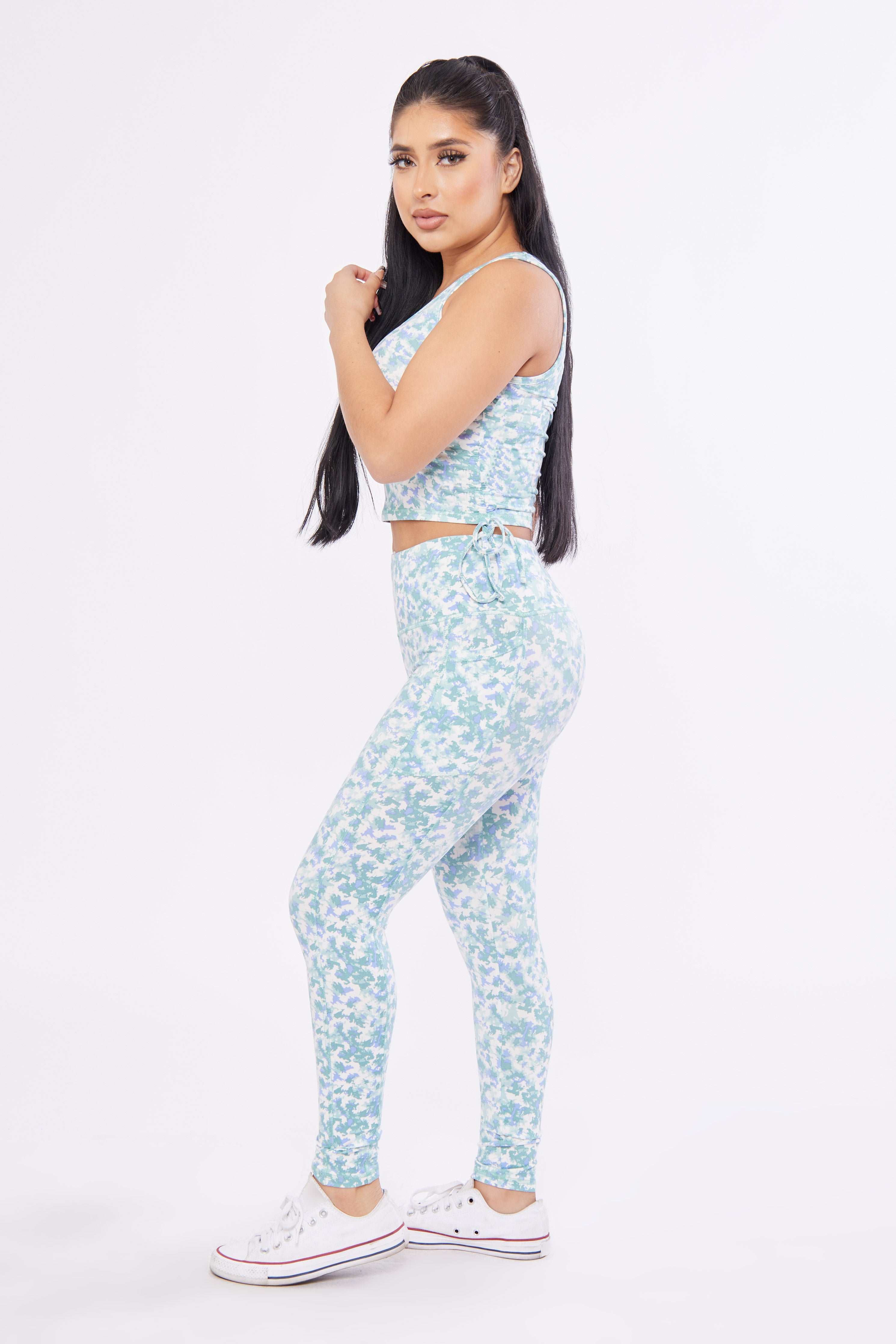 Ditsy Floral Printed Knit 2 PC Lounge Set