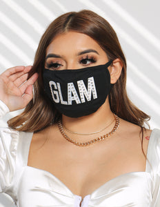 Bling Wording Glam Face Mask