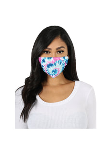 Blue/White Tie Dye Face Mask