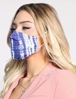 Load image into Gallery viewer, Purple/White Tie Dye Face Mask
