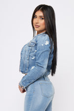 Load image into Gallery viewer, Rose Thorn - Denim Jacket
