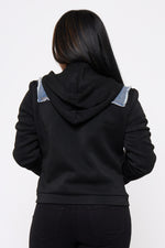 Load image into Gallery viewer, Denim Sweatshirt Back Jacket
