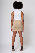 Load image into Gallery viewer, Knit Crepe Mini Skirt

