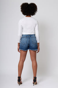 Perfect Stretch 90's Distressed Shorts