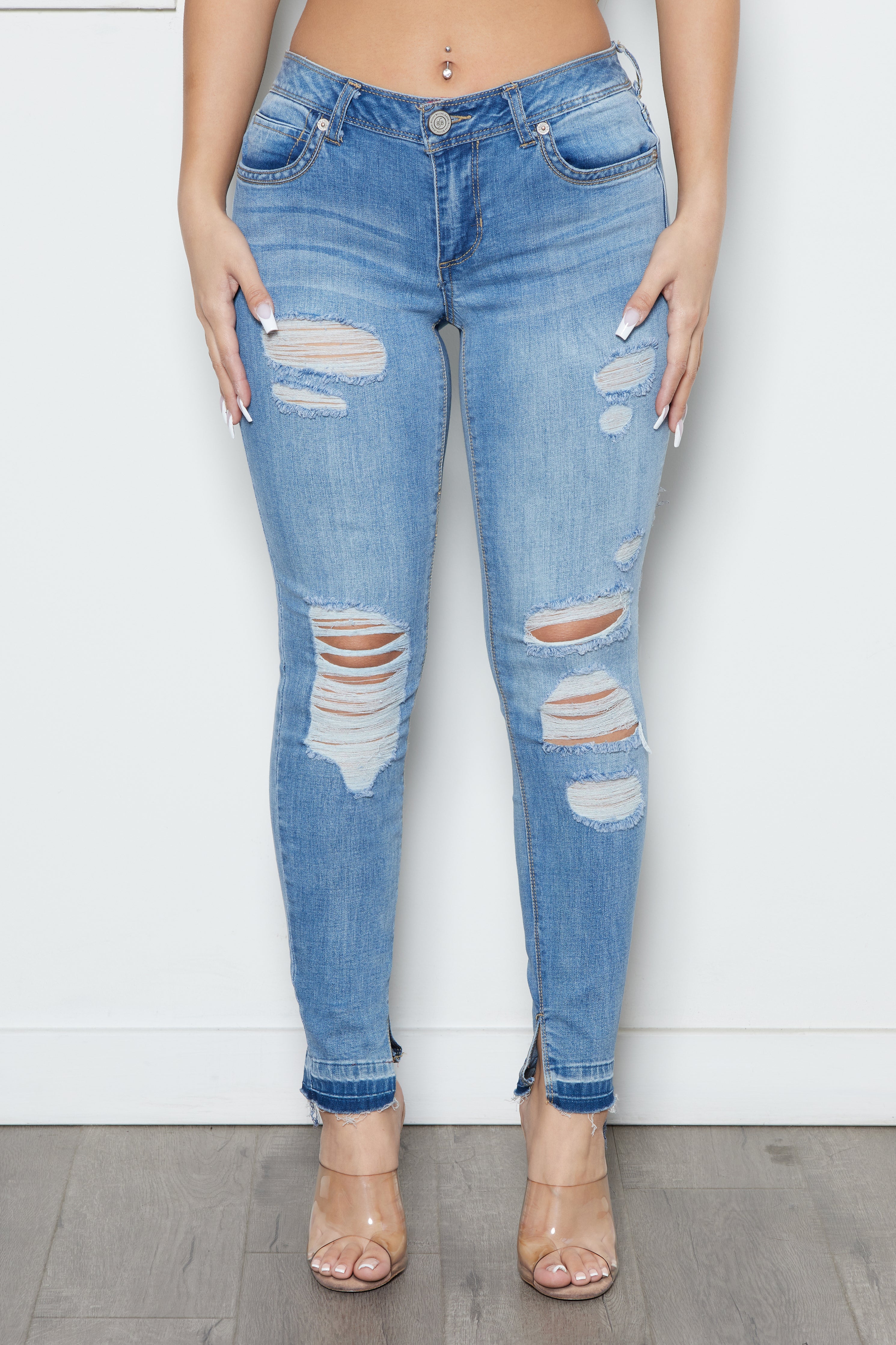 Split Hem Women's Skinny Jean