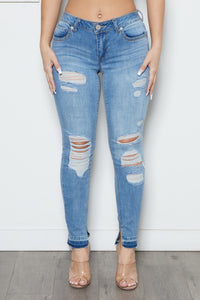 Split Hem Women's Skinny Jean