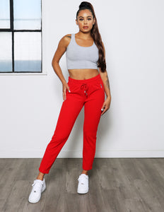 Pull On Drawstring Cropped Trouser