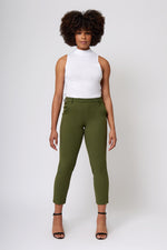 Load image into Gallery viewer, Pull-on Crop Knit Crepe Trousers
