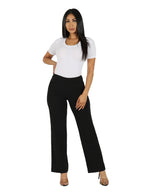 Load image into Gallery viewer,  Knit Crepe Solid Pull On Wide Leg Trouser shop bbj
