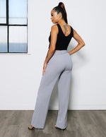Load image into Gallery viewer, High Rise Slub Crepe Wide Leg with Self Belt
