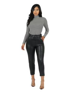 Vegan Pull On Self Belted Trouser Pant