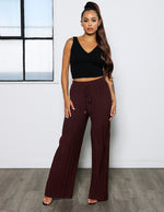 Load image into Gallery viewer, High Rise Wide Leg Pleated Pant
