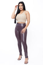 Load image into Gallery viewer, New Vegan Leather High Rise Legging
